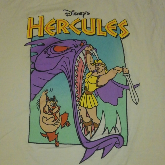 🐲 🗡️ Hercules Disney ✨️ Shirt Pixar Small Classic 90s 🔥 Stylish Fun Cartoon - Picture 2 of 8